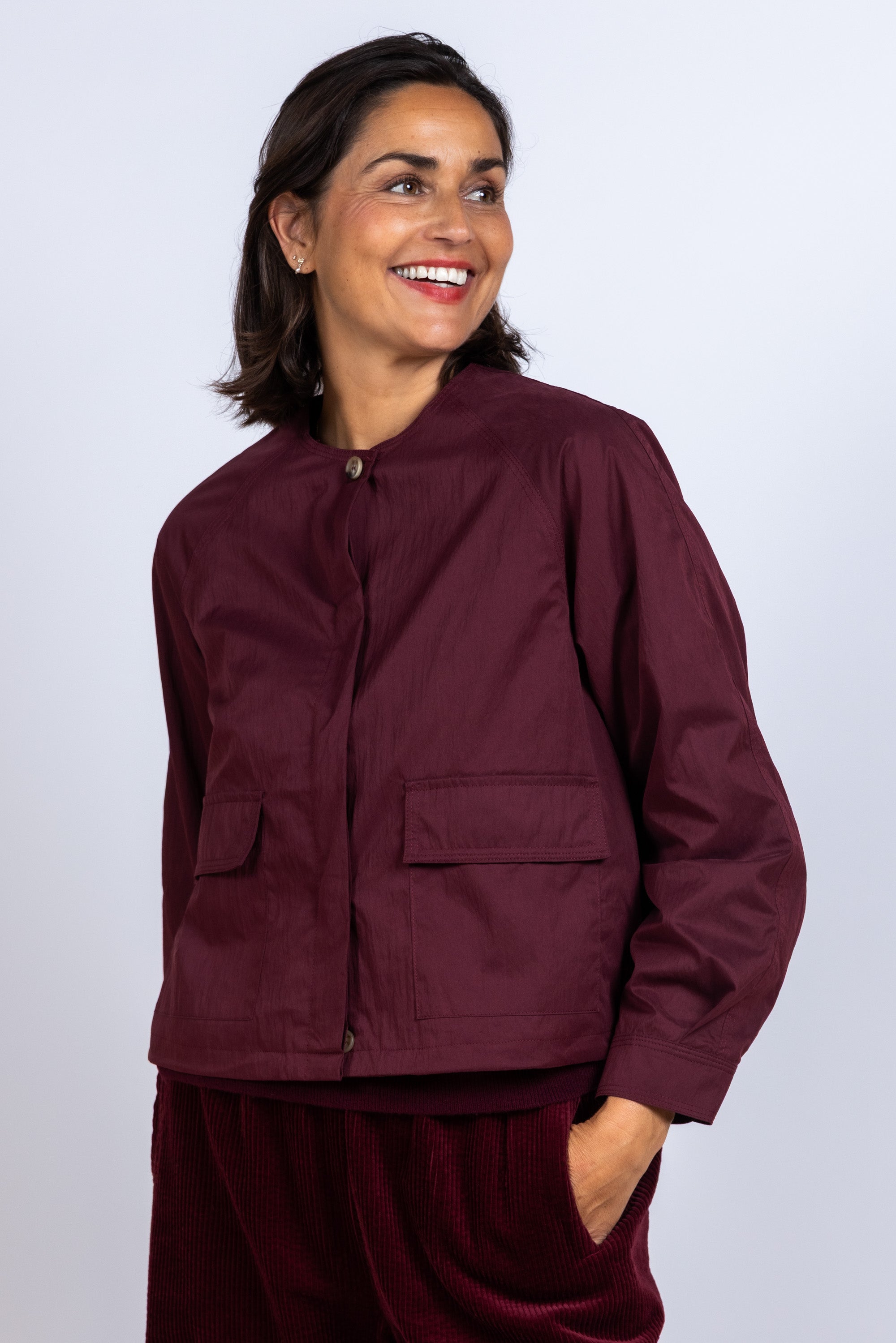 Jasje met zakken - Burgundy