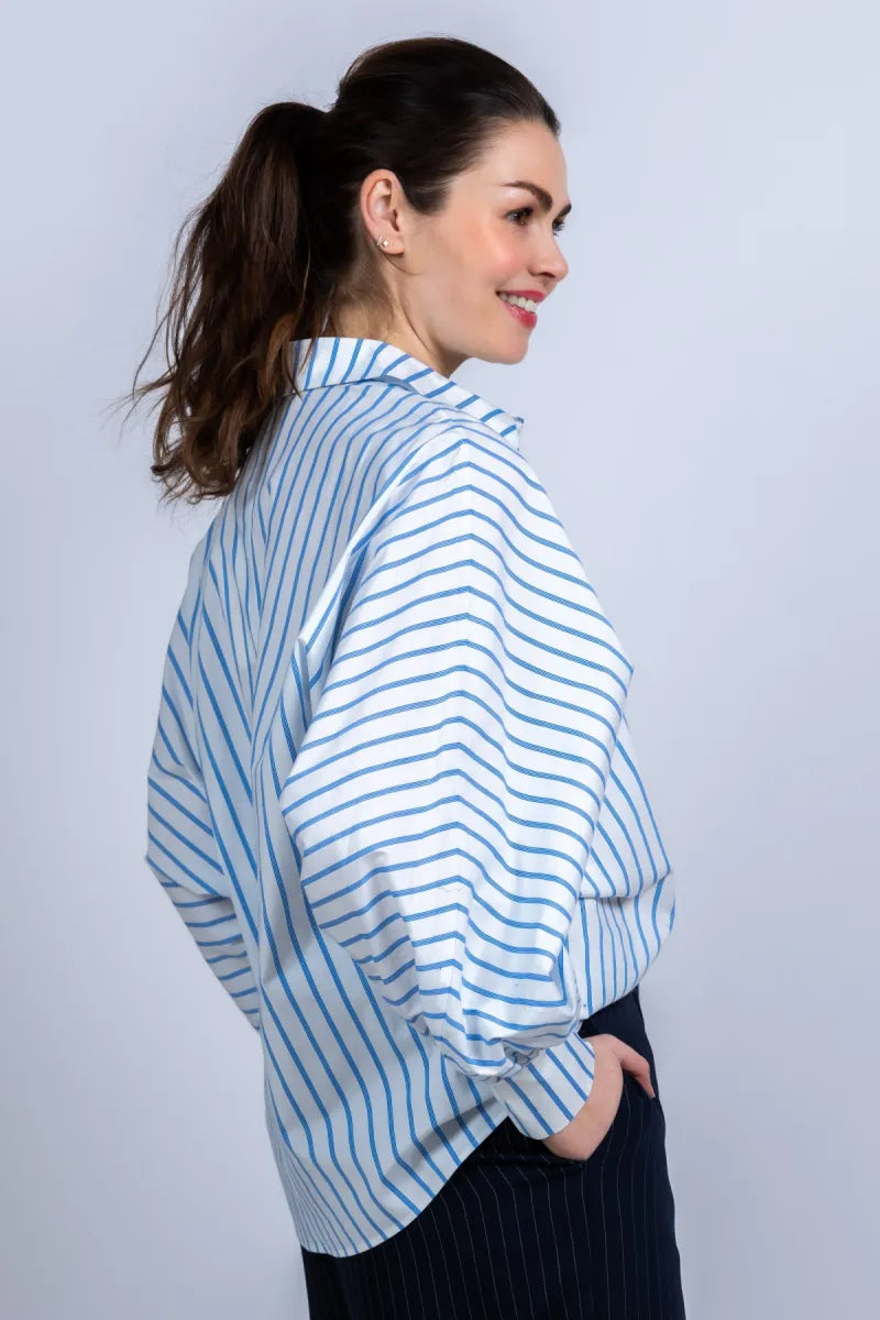 HERZENS Blouse met strepen - Wit