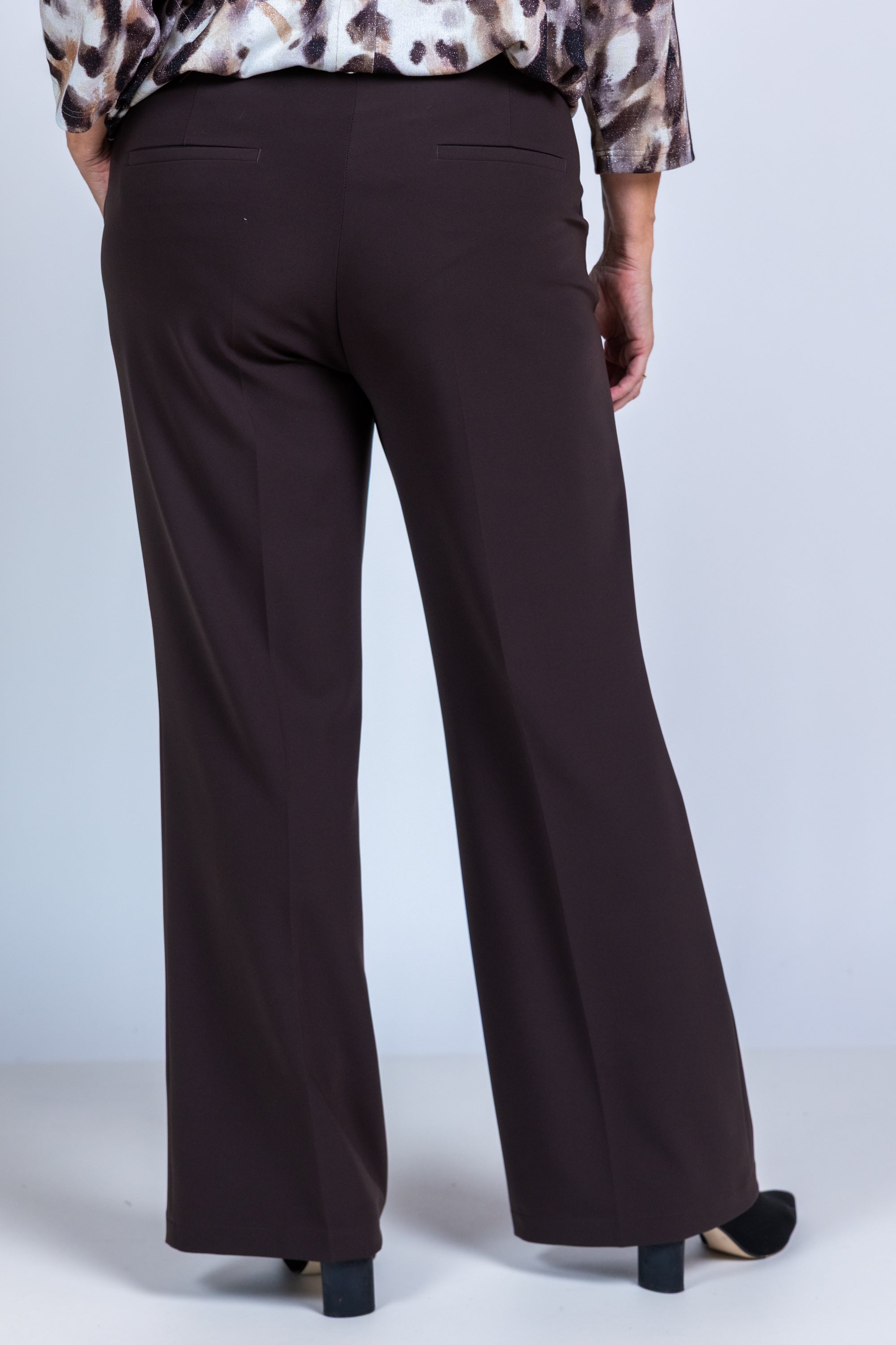 Broek met rechte pijpen - Bruin