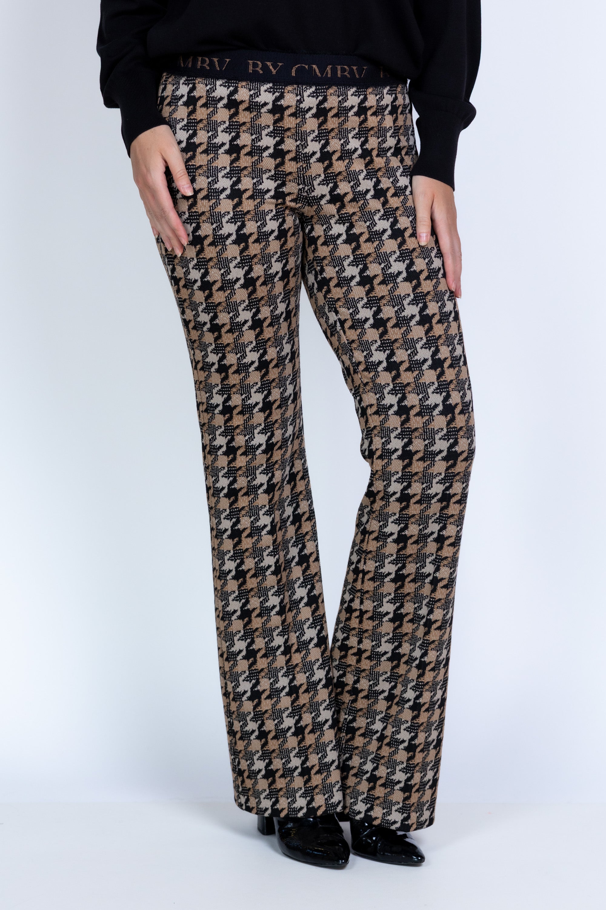 Broek met pied-de-poule - Camel