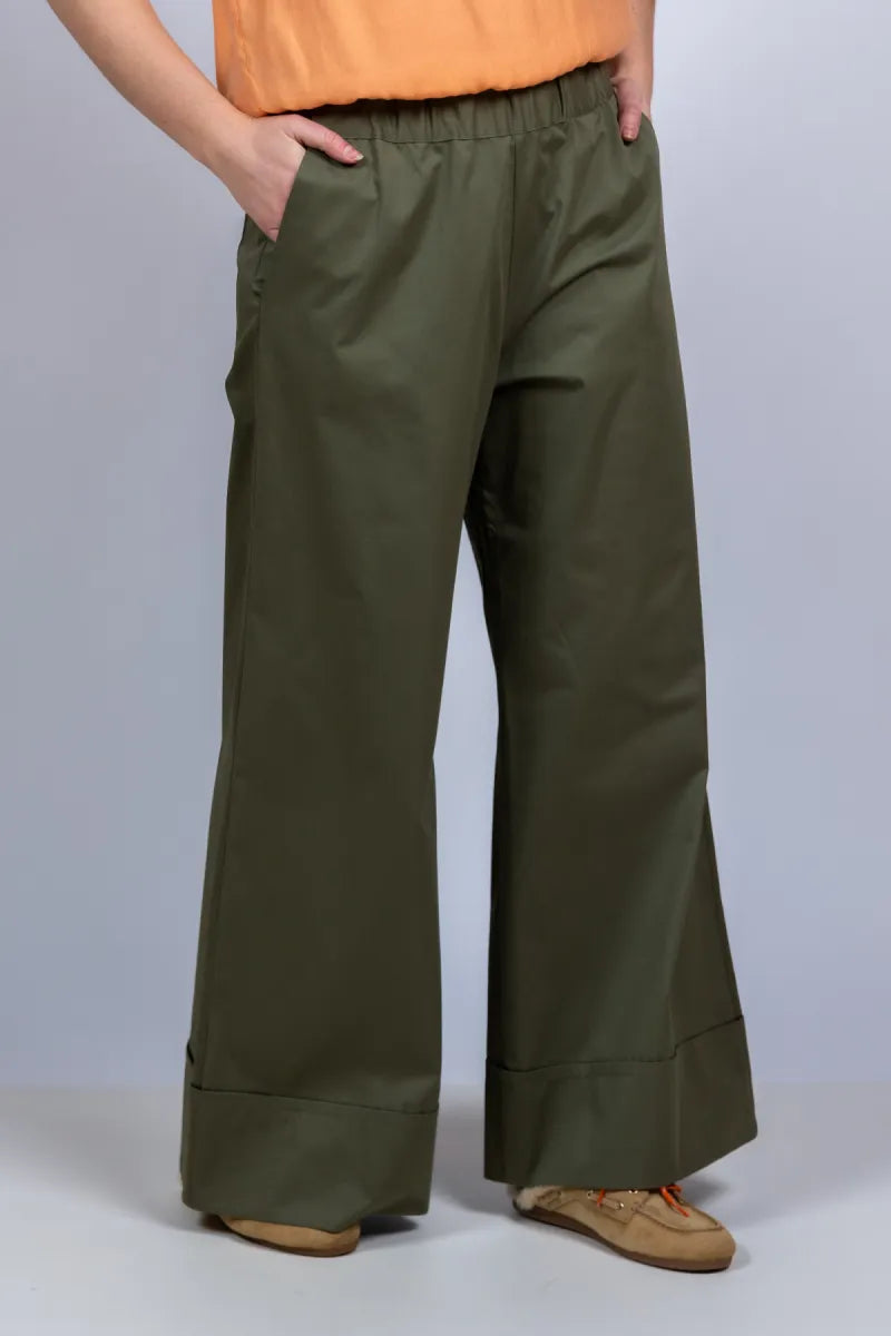 CAROLINE BISS CAROLINE BISS 1524 CAROLINE BISS 1524 Wijde broek - Olijfgroen