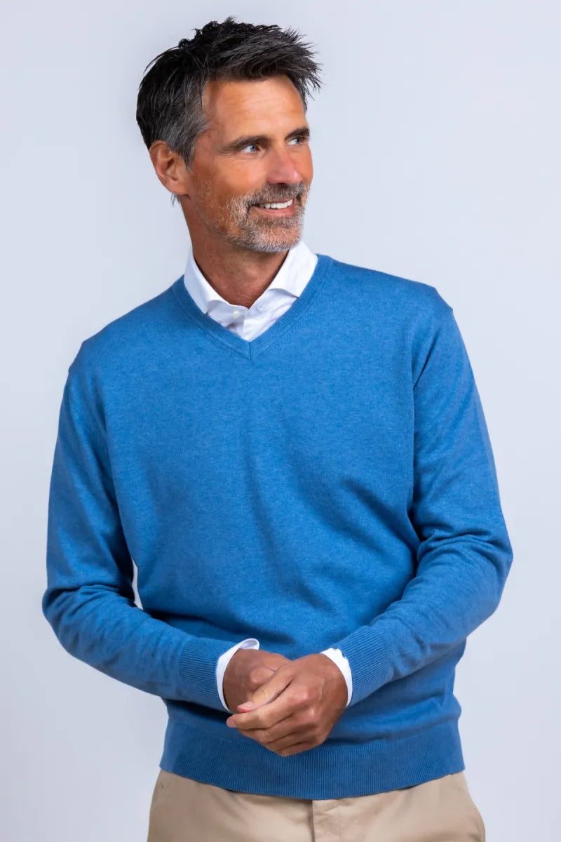 VERWEY AGENTUREN VERWEY AGENTUREN 618100 VERWEY AGENTUREN 618100 Trui met V-hals - French blue