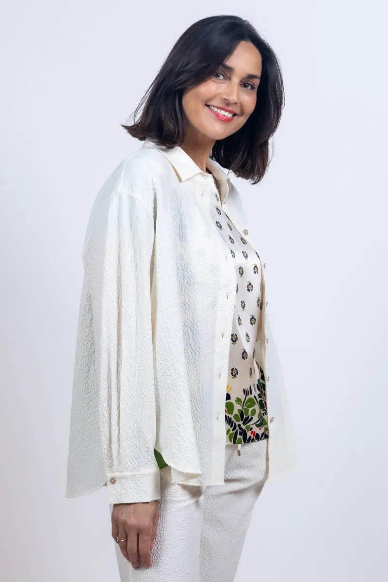 MARCCAIN COLLECTIE Blouse met borstzak - Ecru