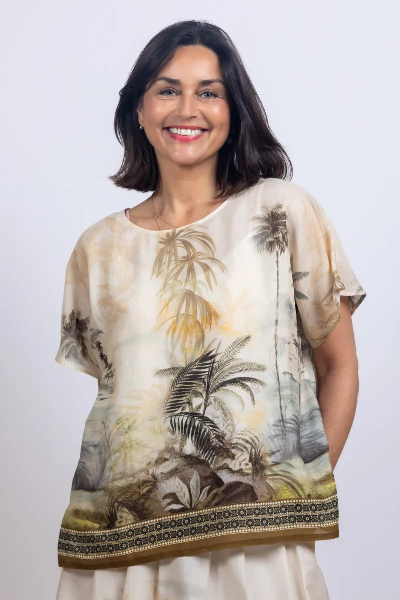 XANDRES Blouse met print - Champagne