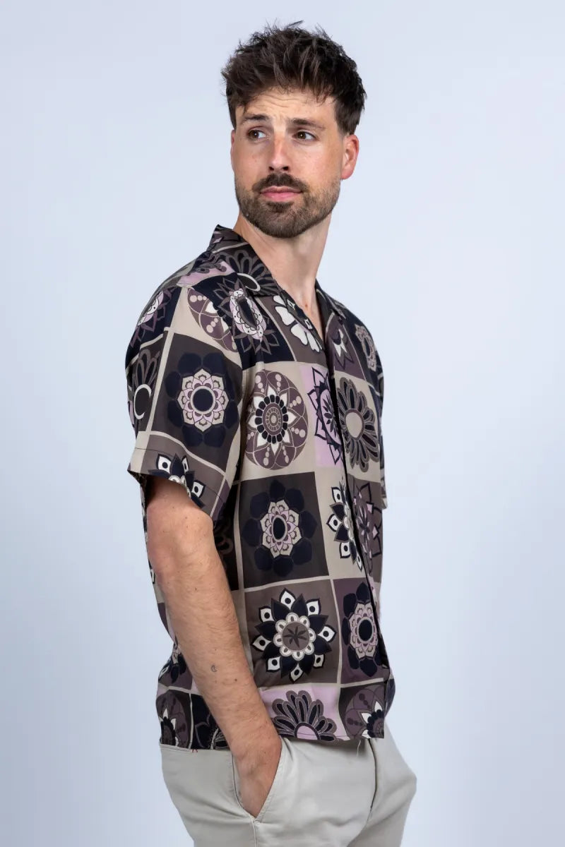 DSTREZZED DSTREZZED 311517 Shirt met print - Mauve/aubergine