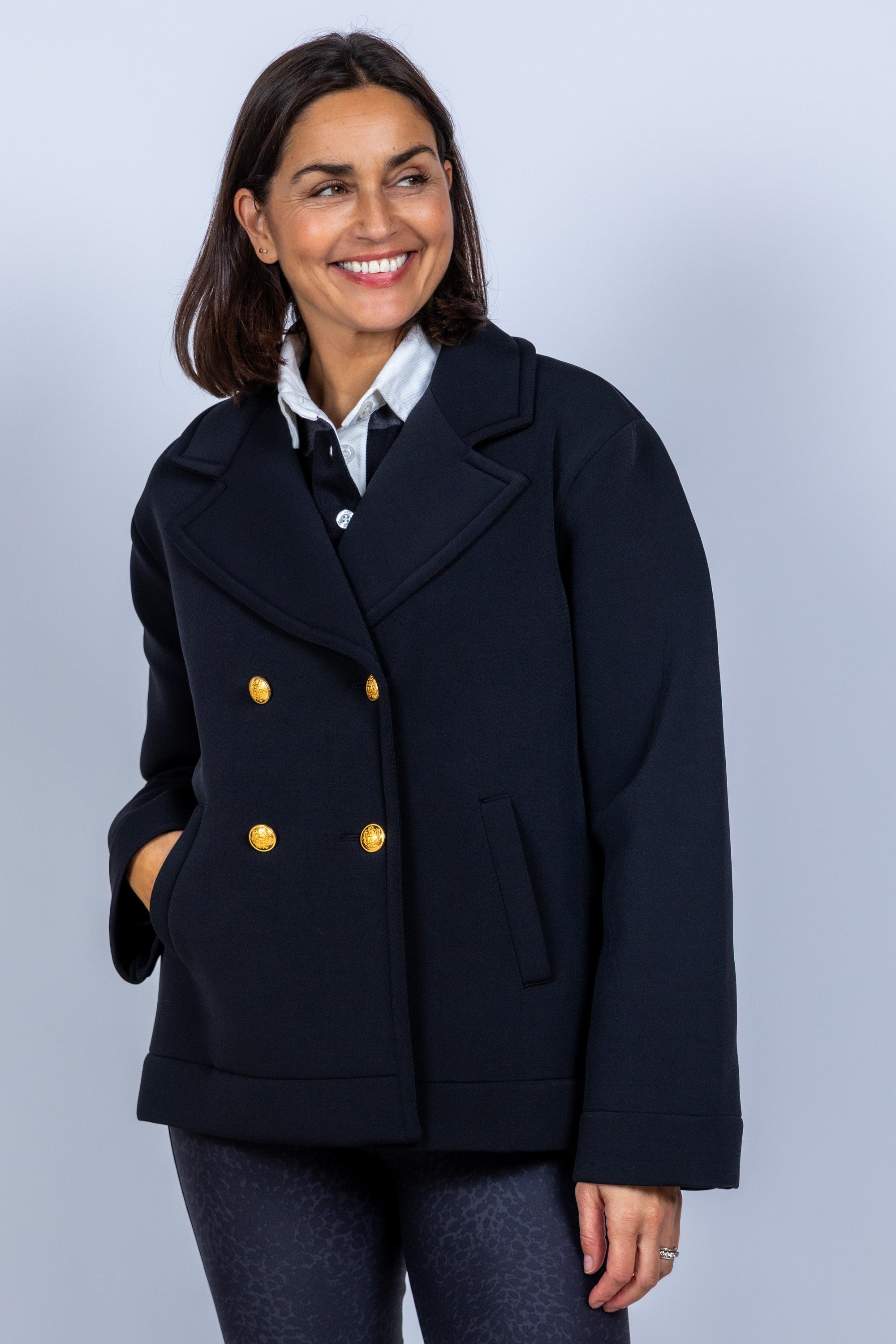 Jasje met knopen - Zwart