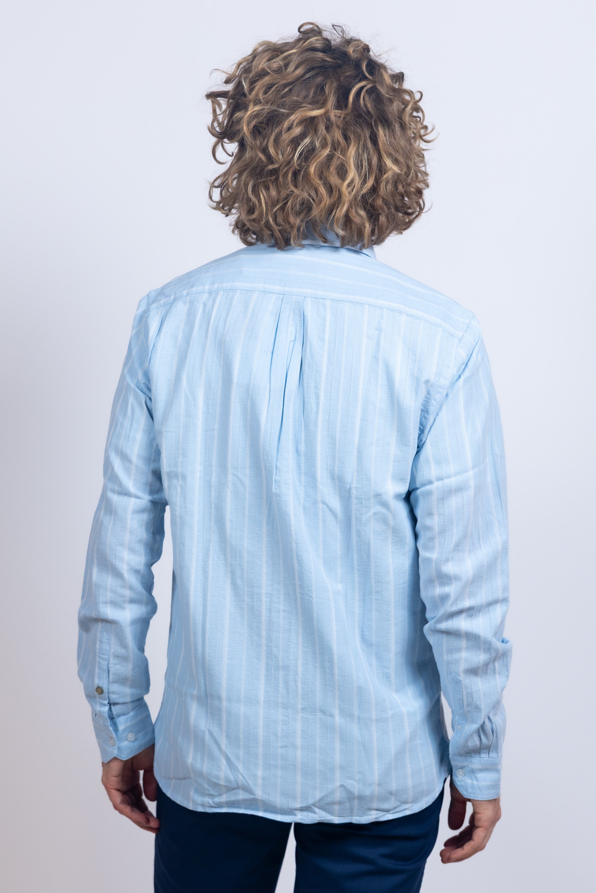 Overhemd met strepen - Bleu