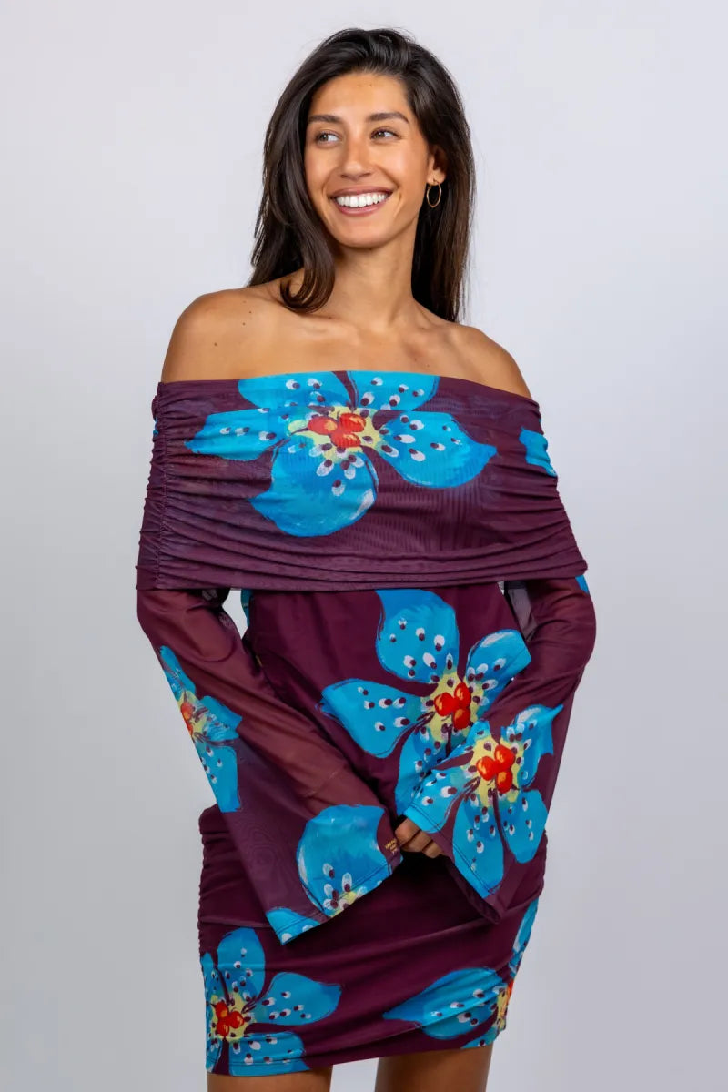 HARPER & YVE HARPER & YVE HS6T500 Top met bloemenprint - Burgundy