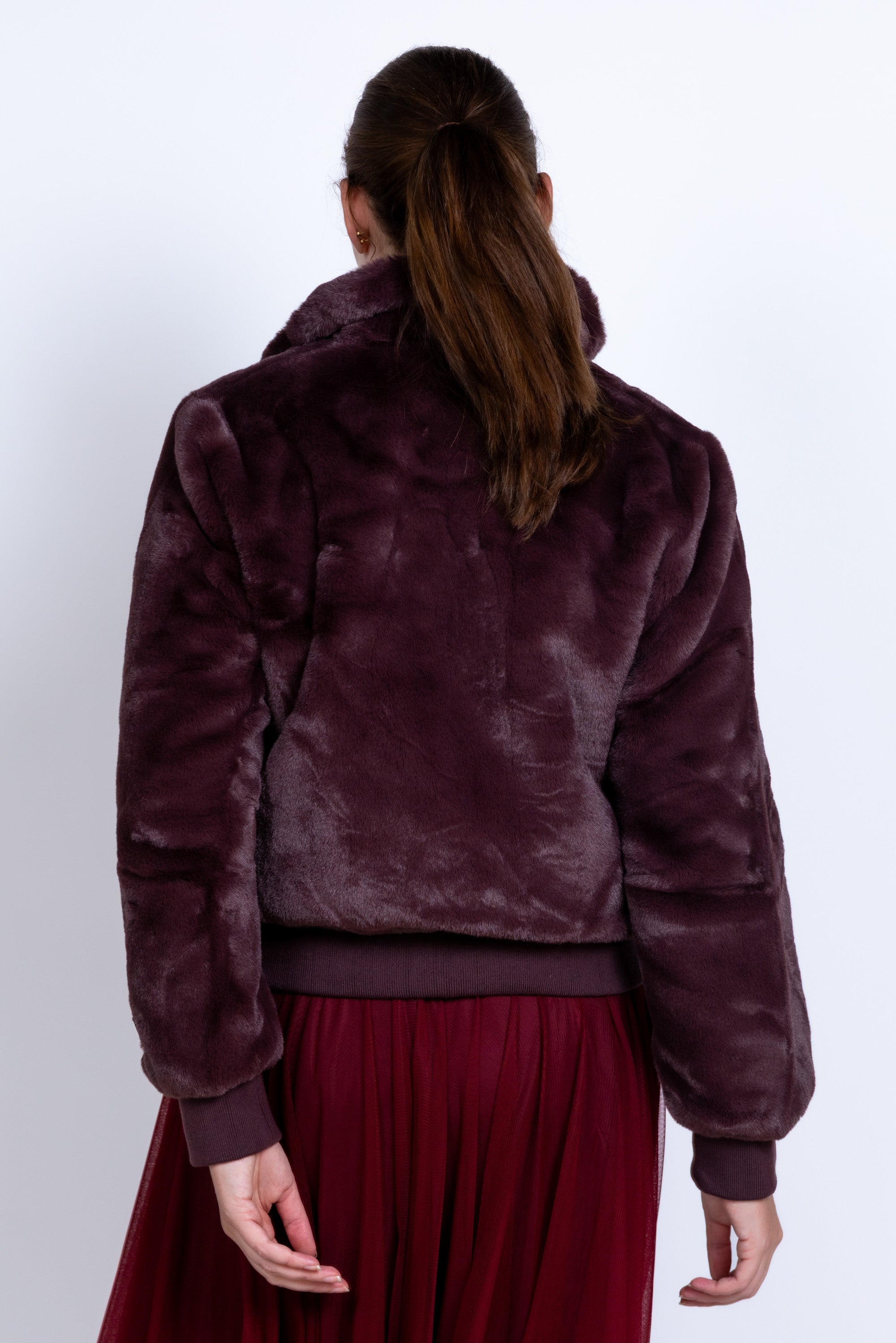 Jas met rits - Aubergine/plum