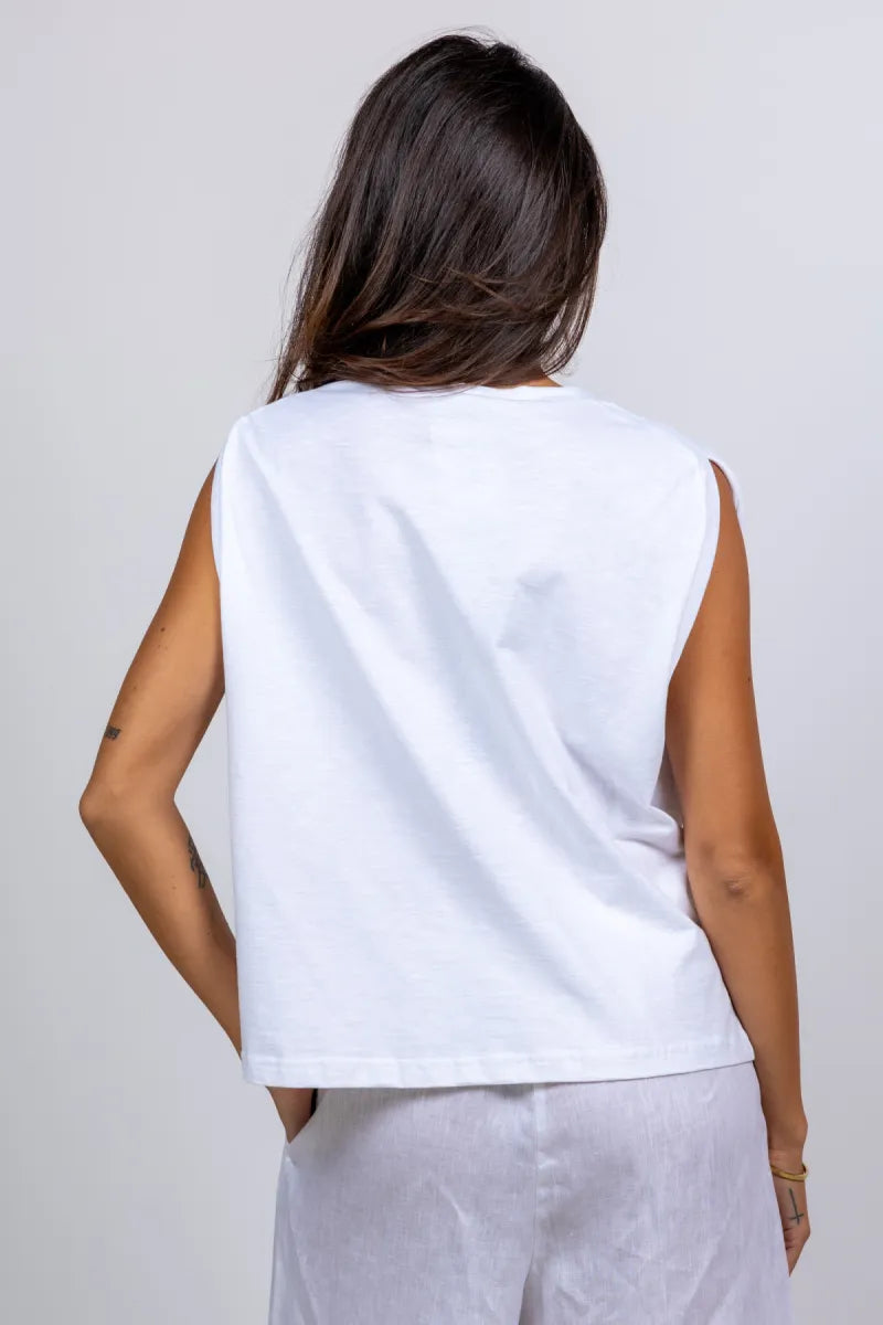 MILLA MILLA 1034111 Top met brede schouders - Wit