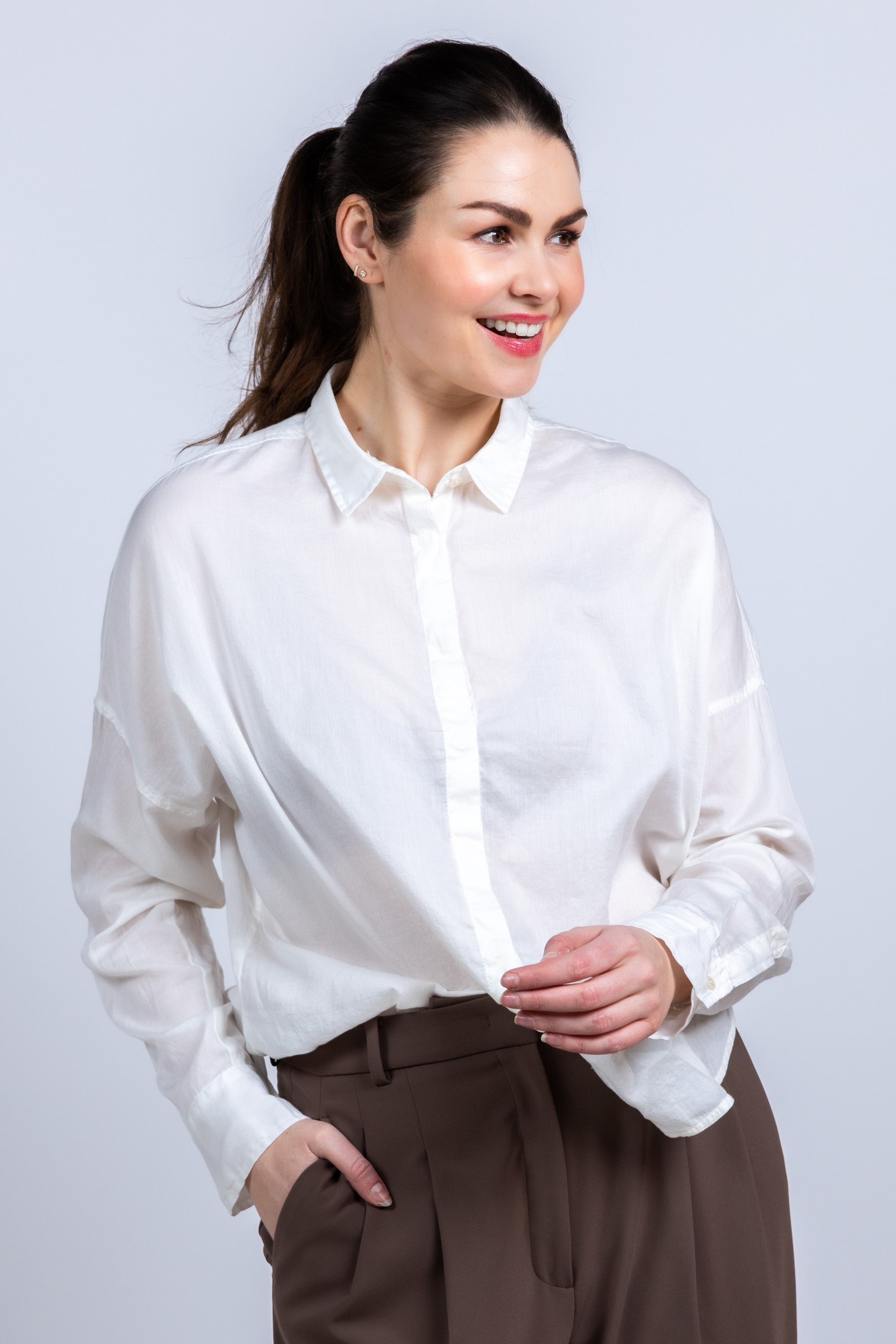 Blouse met kraag - Wit