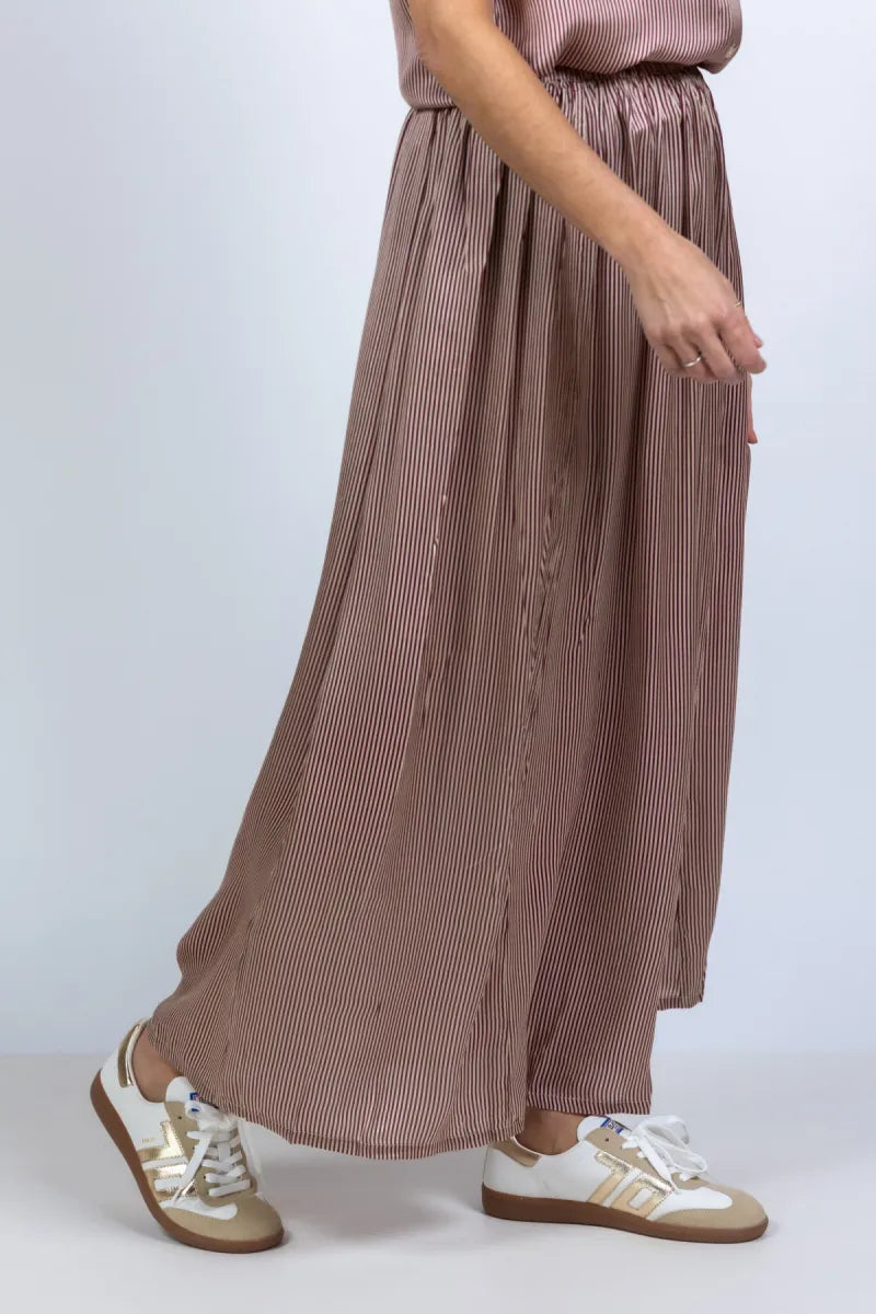 BY-BAR BY-BAR REVA VISCOSE SKIR Rok met strepen - Burgundy