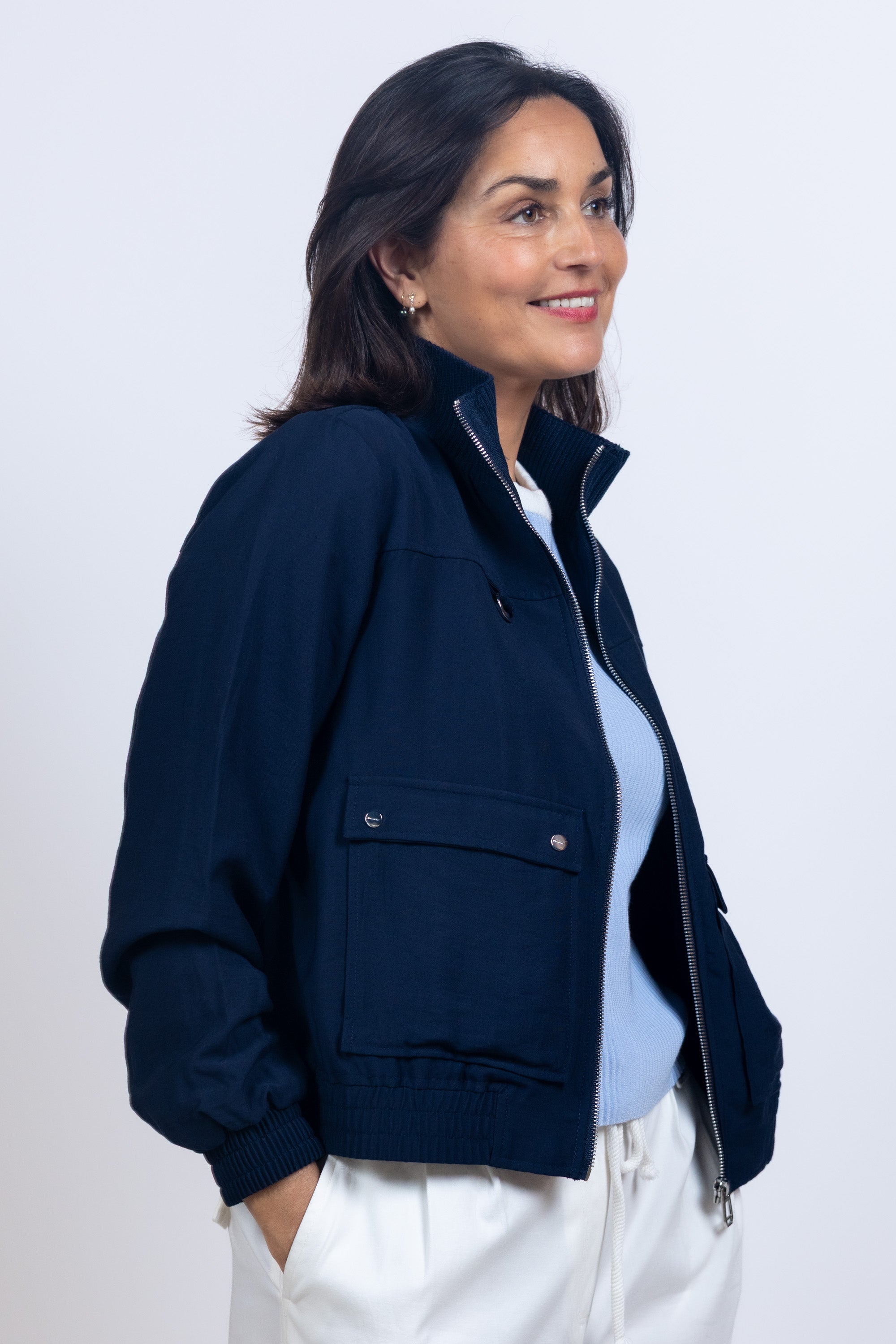 Jasje met rits - Marine