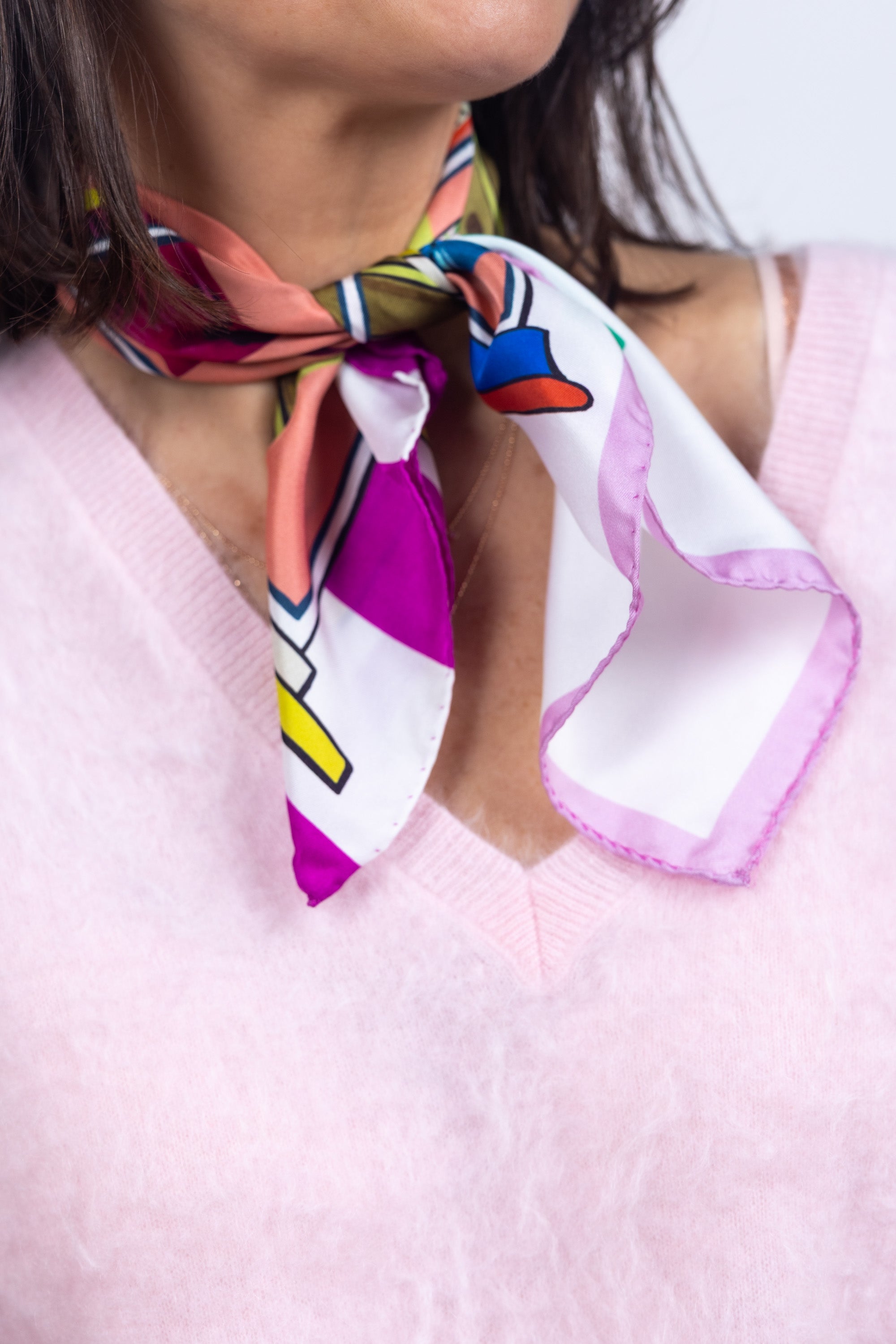 Vierkant sjaaltje - Roze