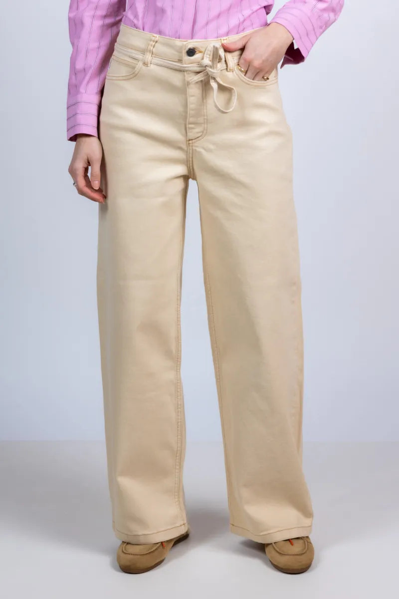 MODSTROM MODSTROM isolde jeans-1 Wijde broek - Beige