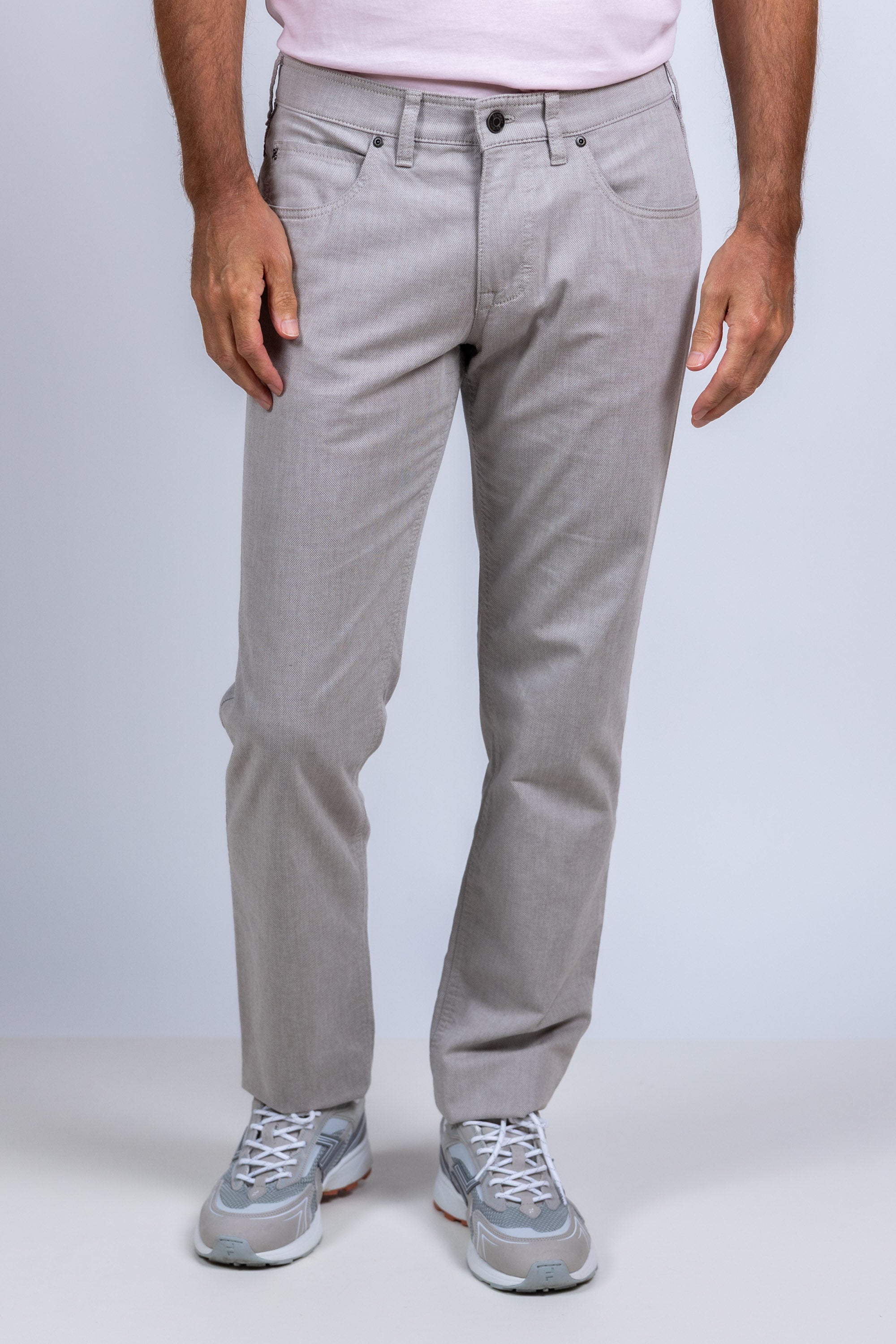 Broek knoop- en ritssluiting - Lichtgrijs