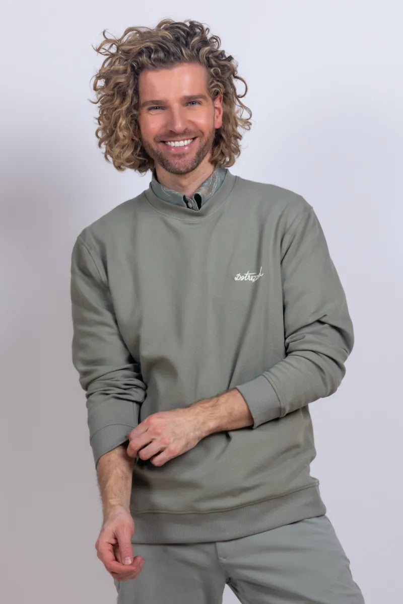 DSTREZZED DSTREZZED 211810 Sweater met logo - Khaki