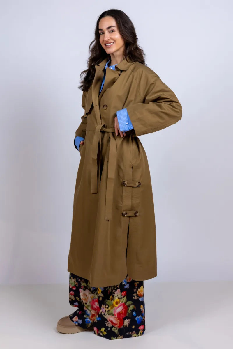 STUDIO CLIQUE STUDIO CLIQUE CHRISTEL Trenchcoat met ceintuur - Olijfgroen