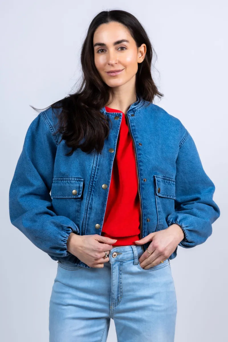 BY-BAR BY-BAR MAGGIE DENIM Spijkerjasje met knopen - Jeans