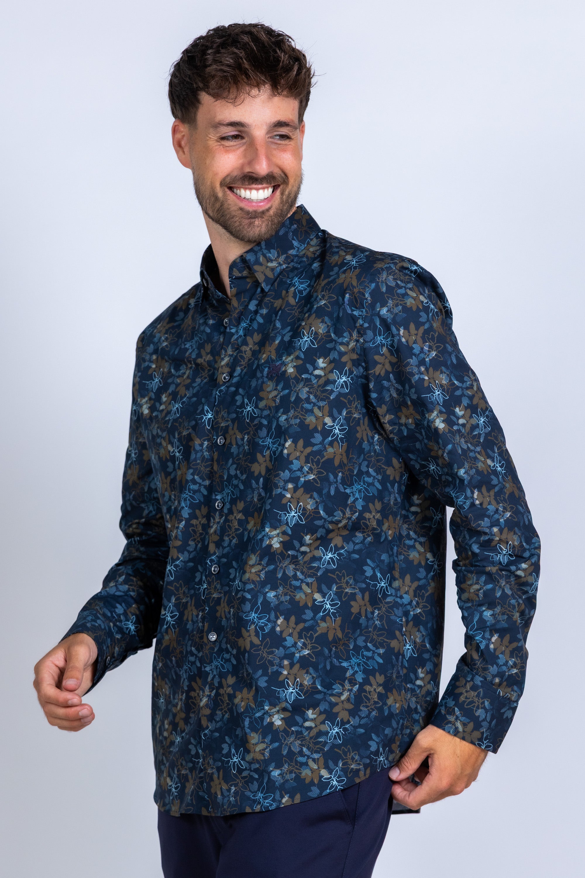 Overhemd met print - Marine