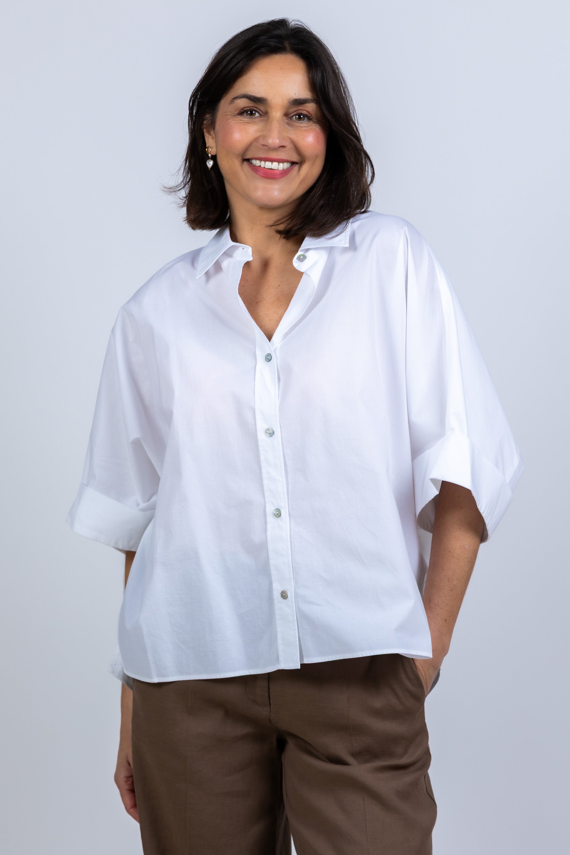 Blouse met knopen - Wit