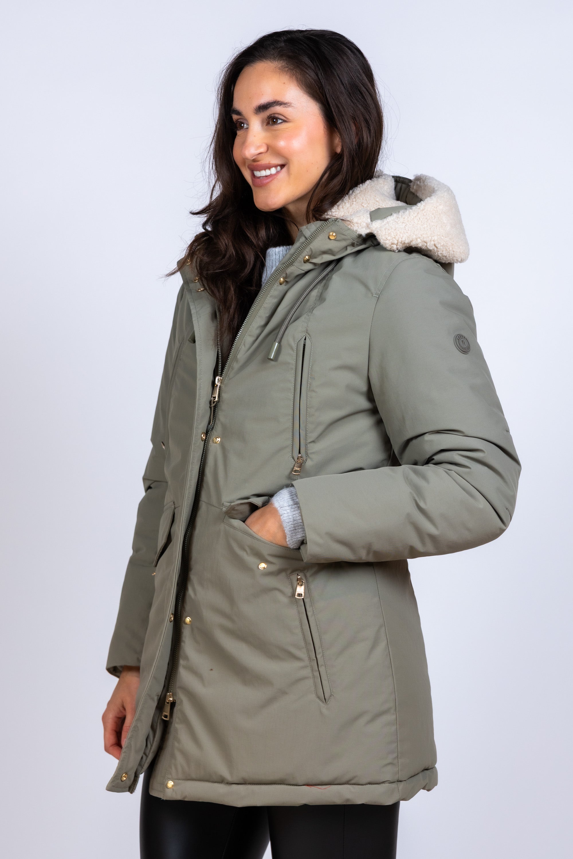 Parka met capuchon - Flessegroen