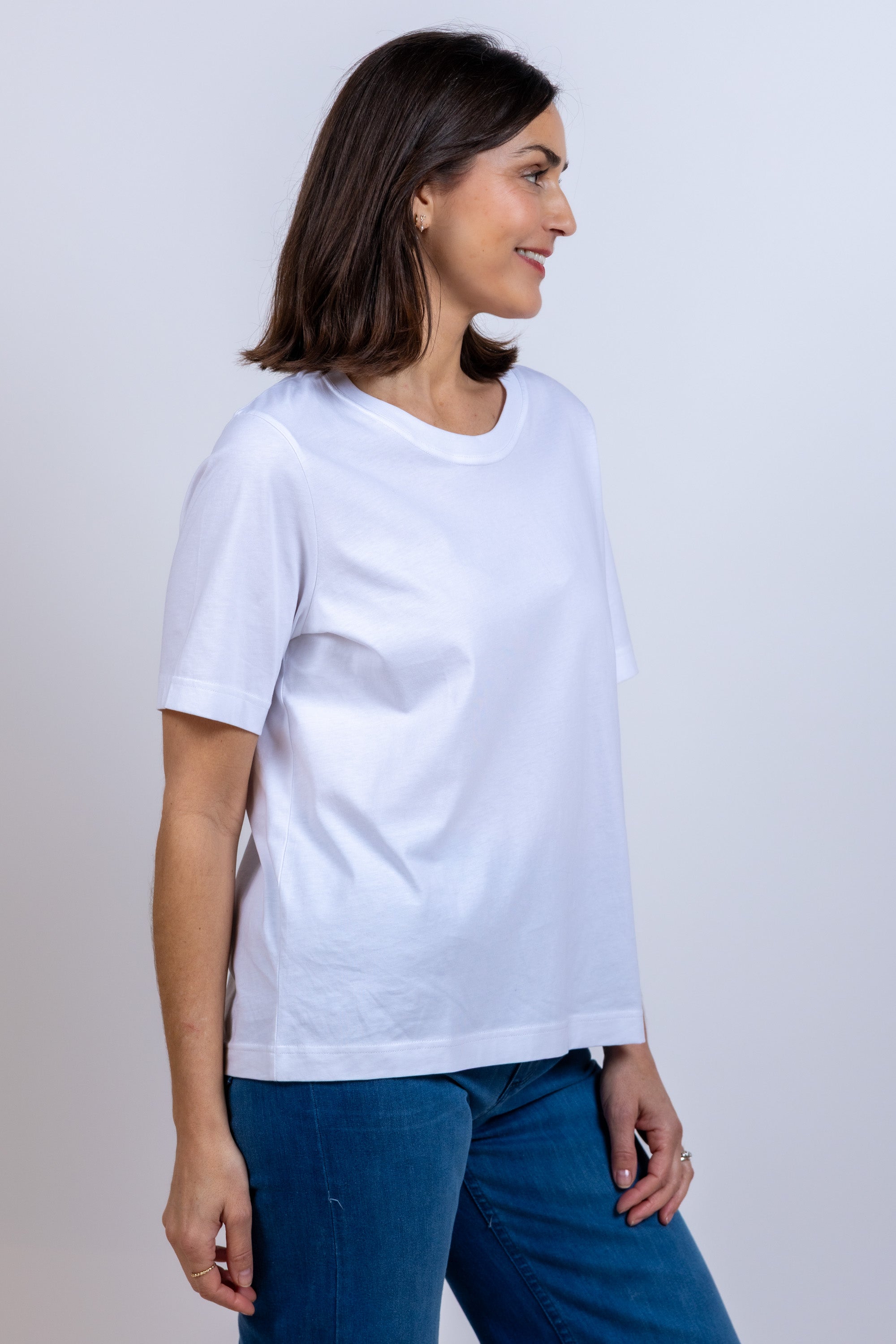 T-shirt met ronde hals - Wit