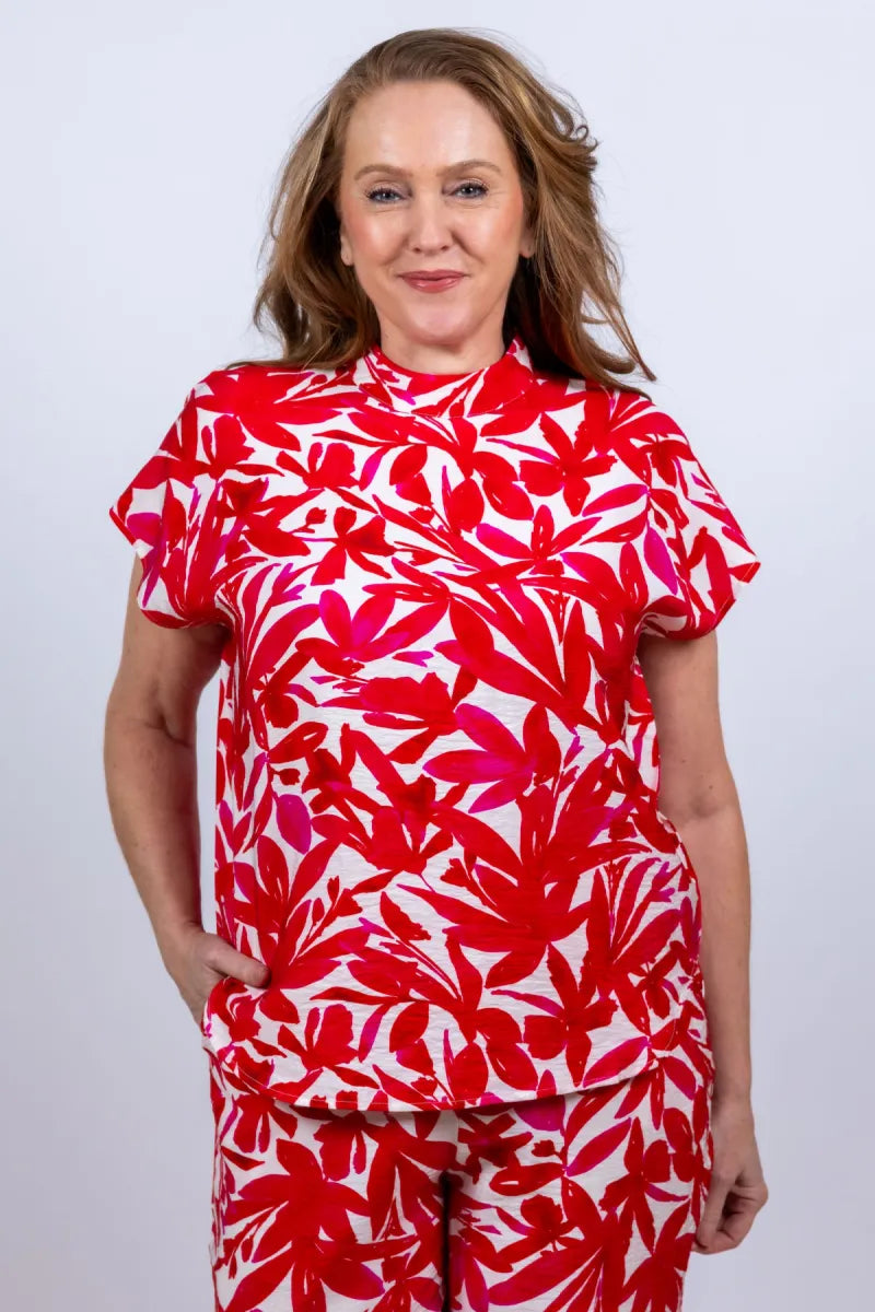 CATNOIR Top met print - Pink/cyclaam