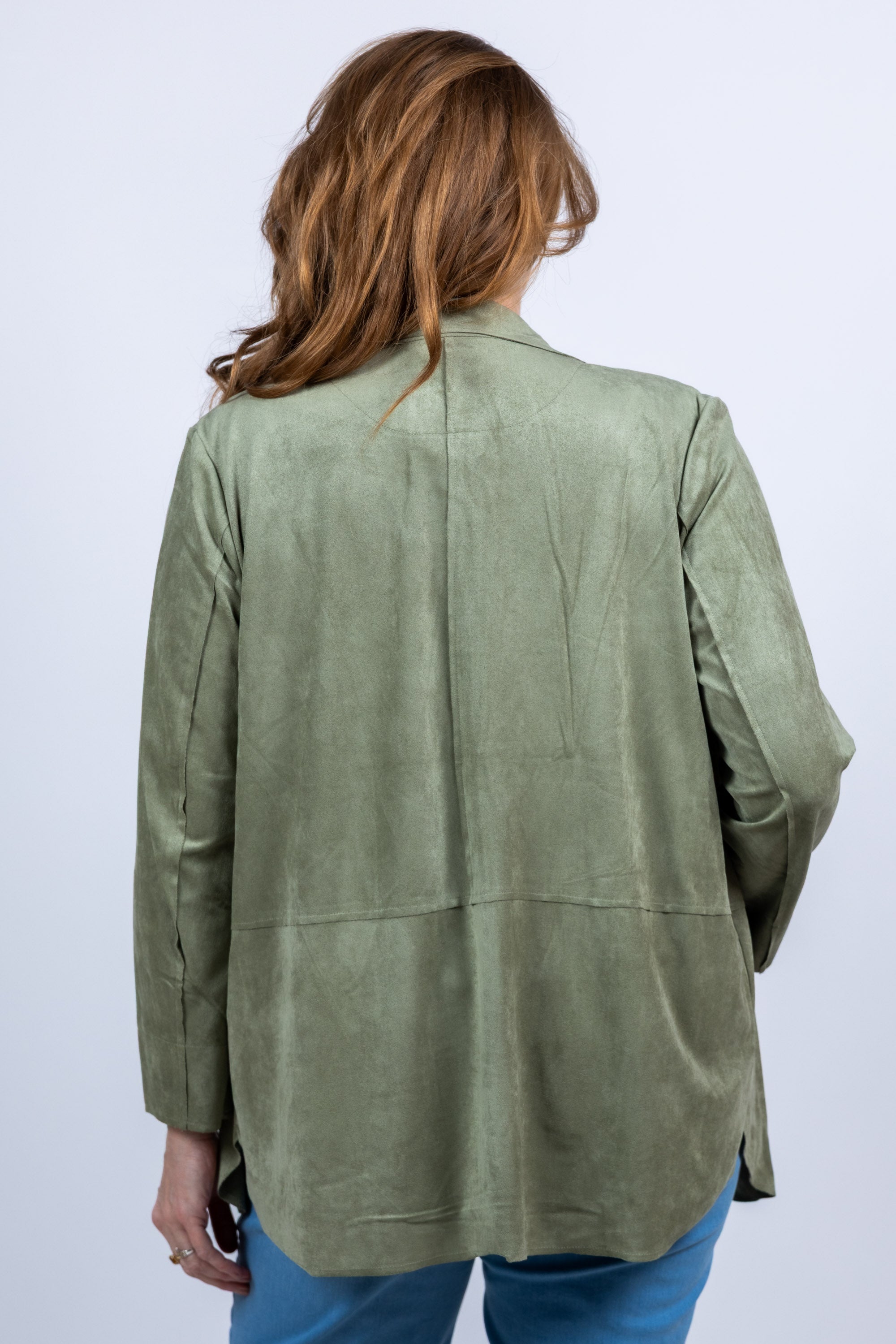 Jasje met knopen - Olijfgroen