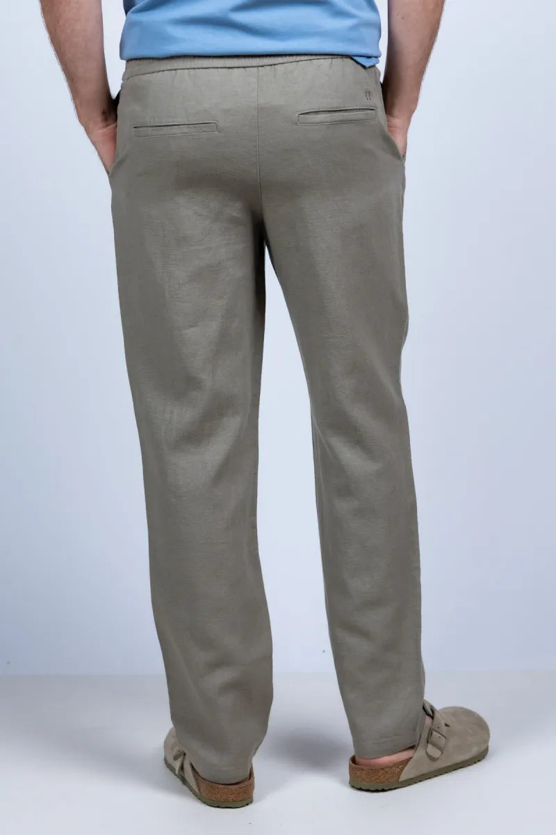LES DEUX H LES DEUX H 1001339 Broek met elastische taille - Taupe