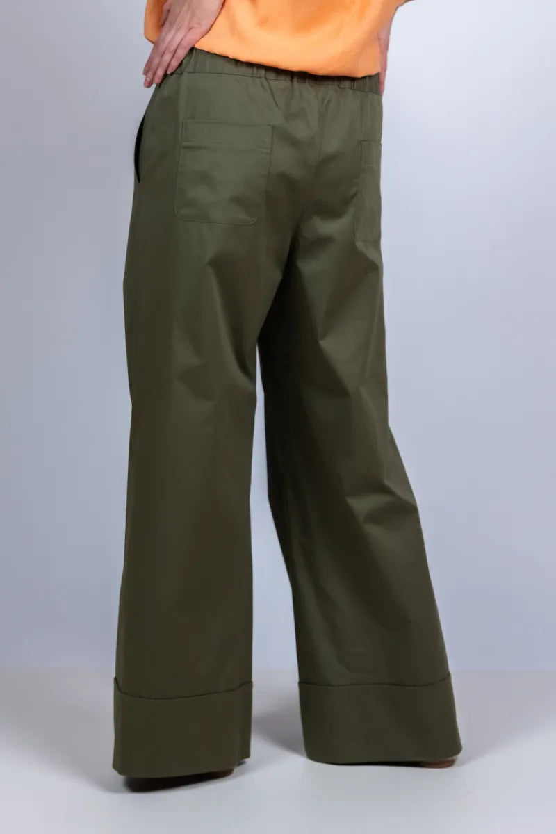 CAROLINE BISS CAROLINE BISS 1524 CAROLINE BISS 1524 Wijde broek - Olijfgroen