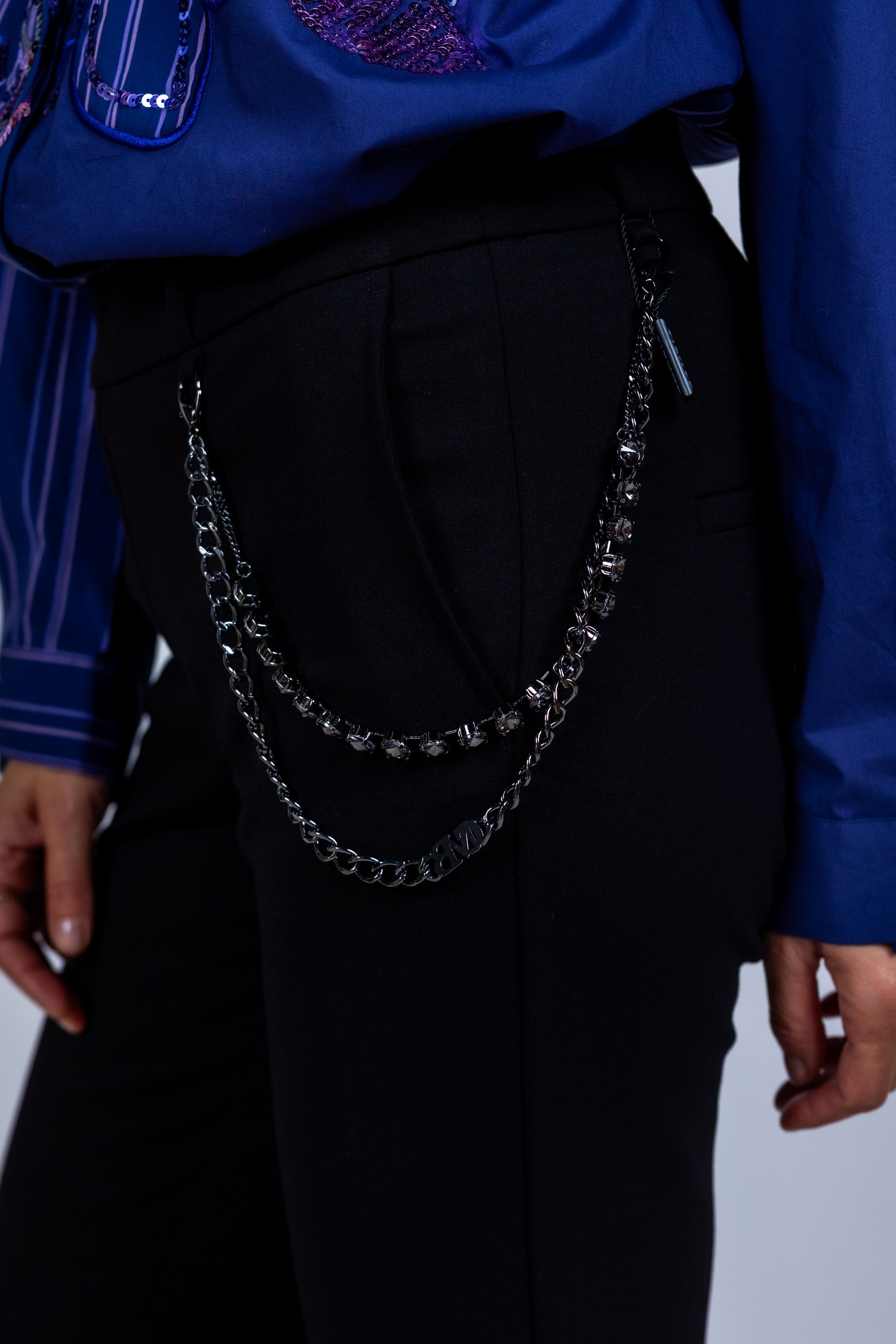 Broek met ketting - Zwart