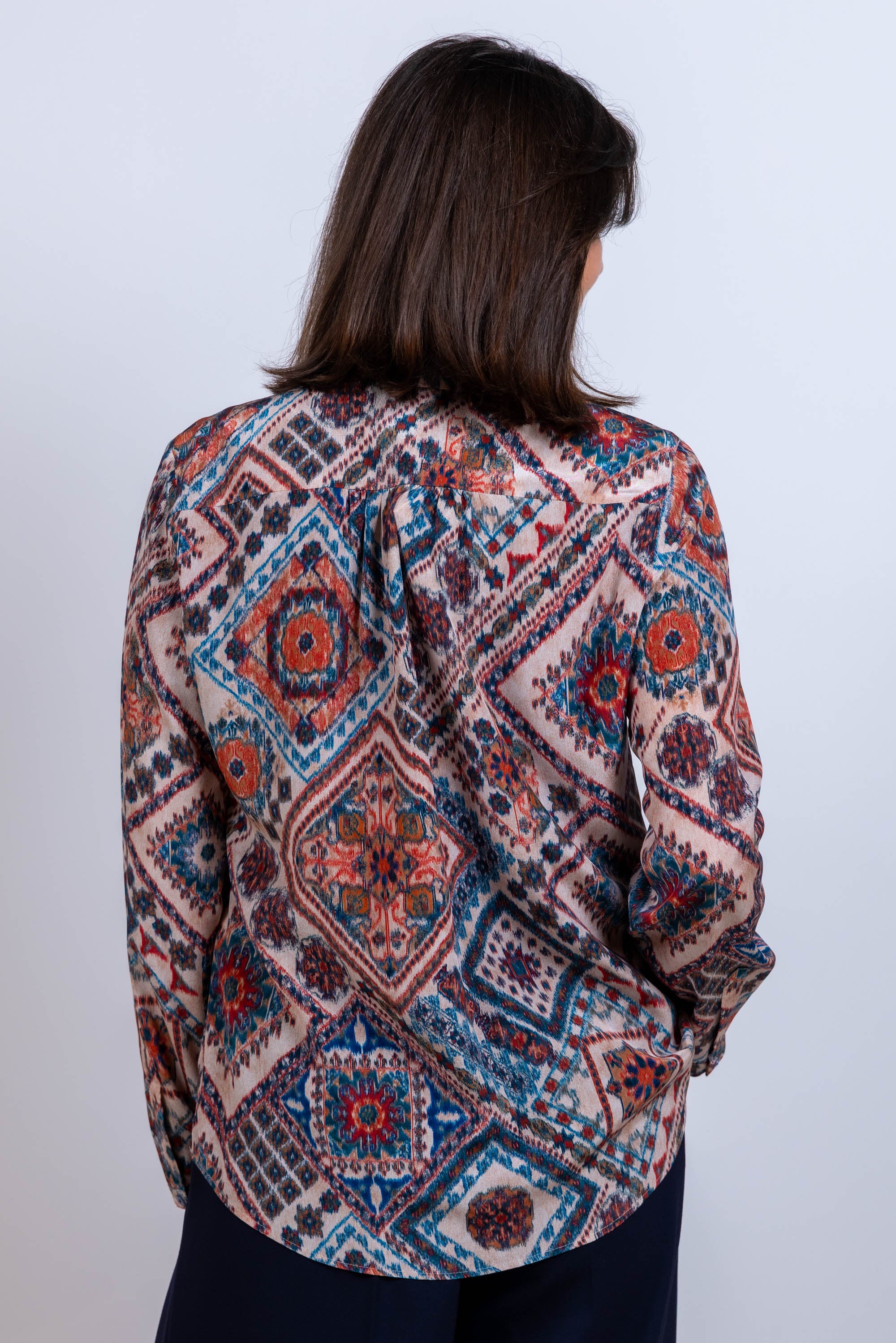 Blouse met print - Roze