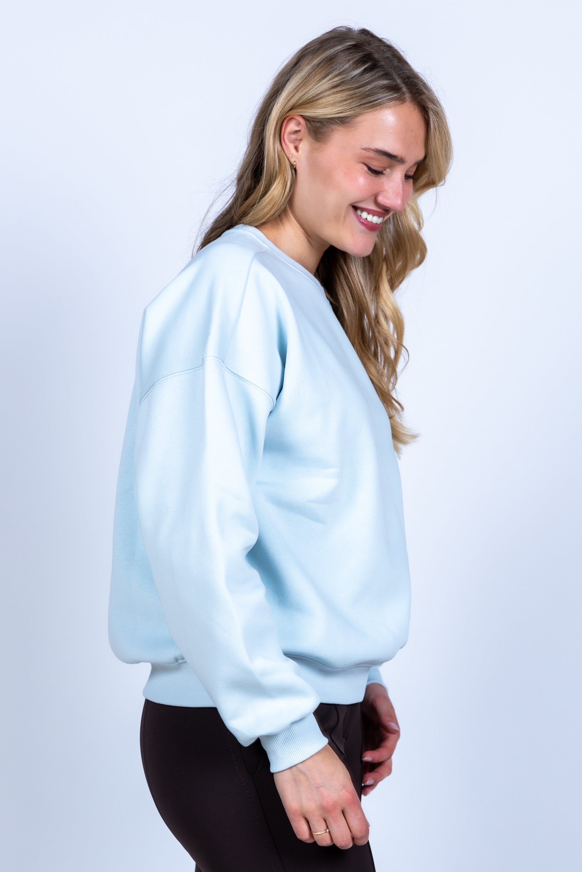 Sweater met ronde hals - Bleu