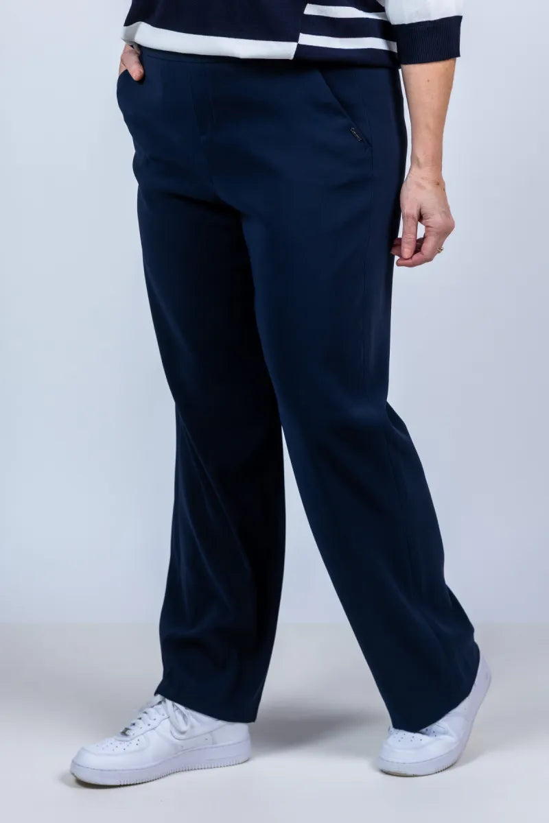 XANDRES Broek met rechte pijpen - Marine